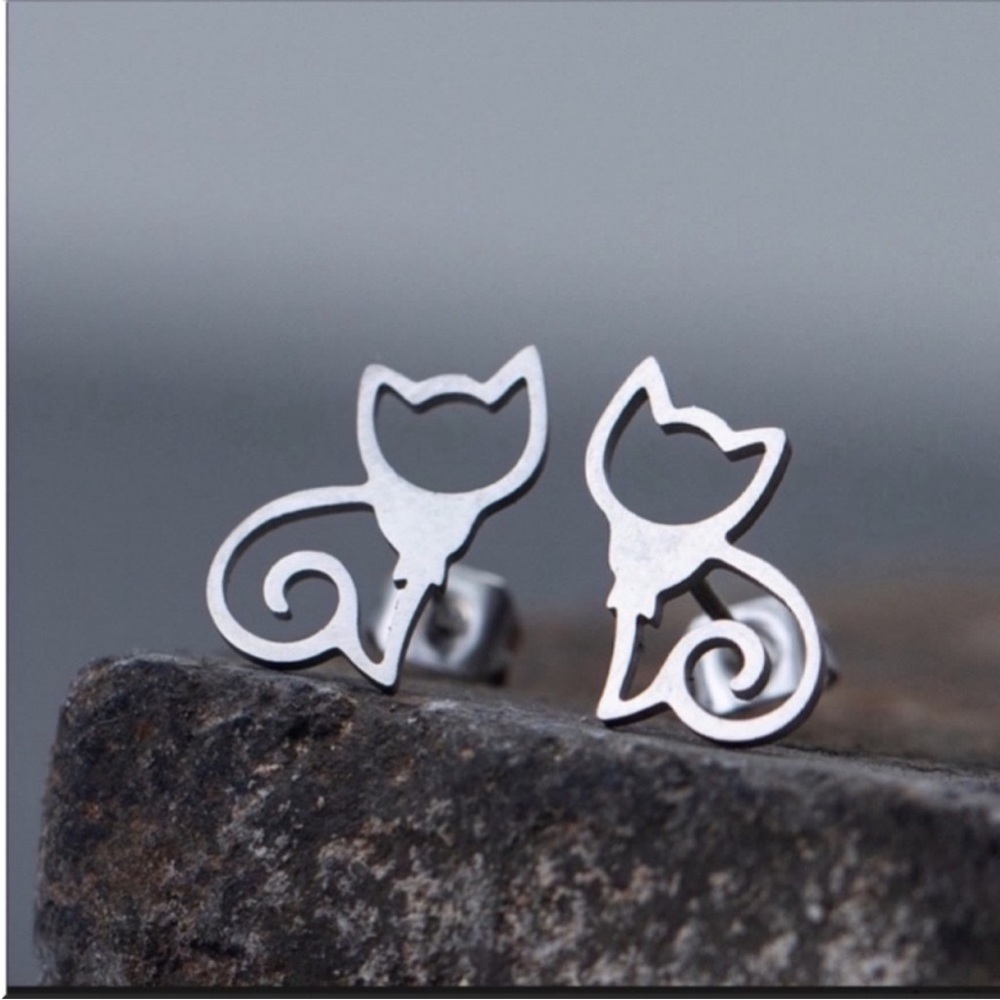 🔥5 for $25🔥Stainless Steel Cat Earrings